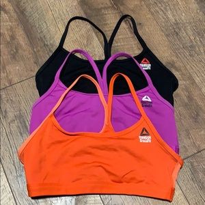 Bundle: 3 Reebok CrossFit Skinny Strap Sports Bras